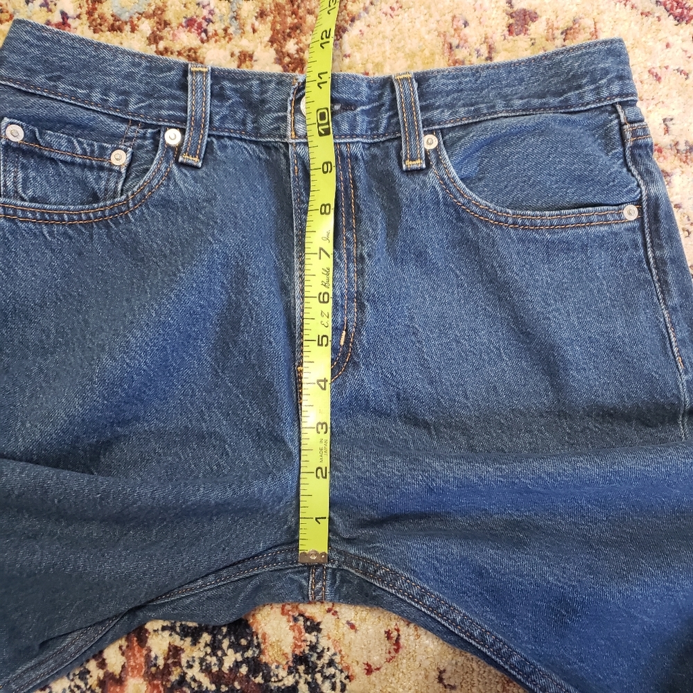 Levi's Premium Loose Taper Crop Jeans Blue Medium Wash Denim Size 27 - Picture 11 of 13